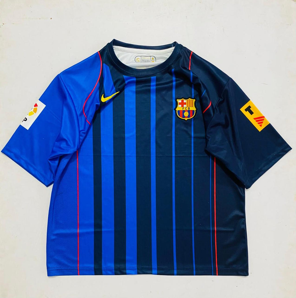 Barcelona 2004-05 Home Kit Ronaldinho Messi Embroidery | vamstore India