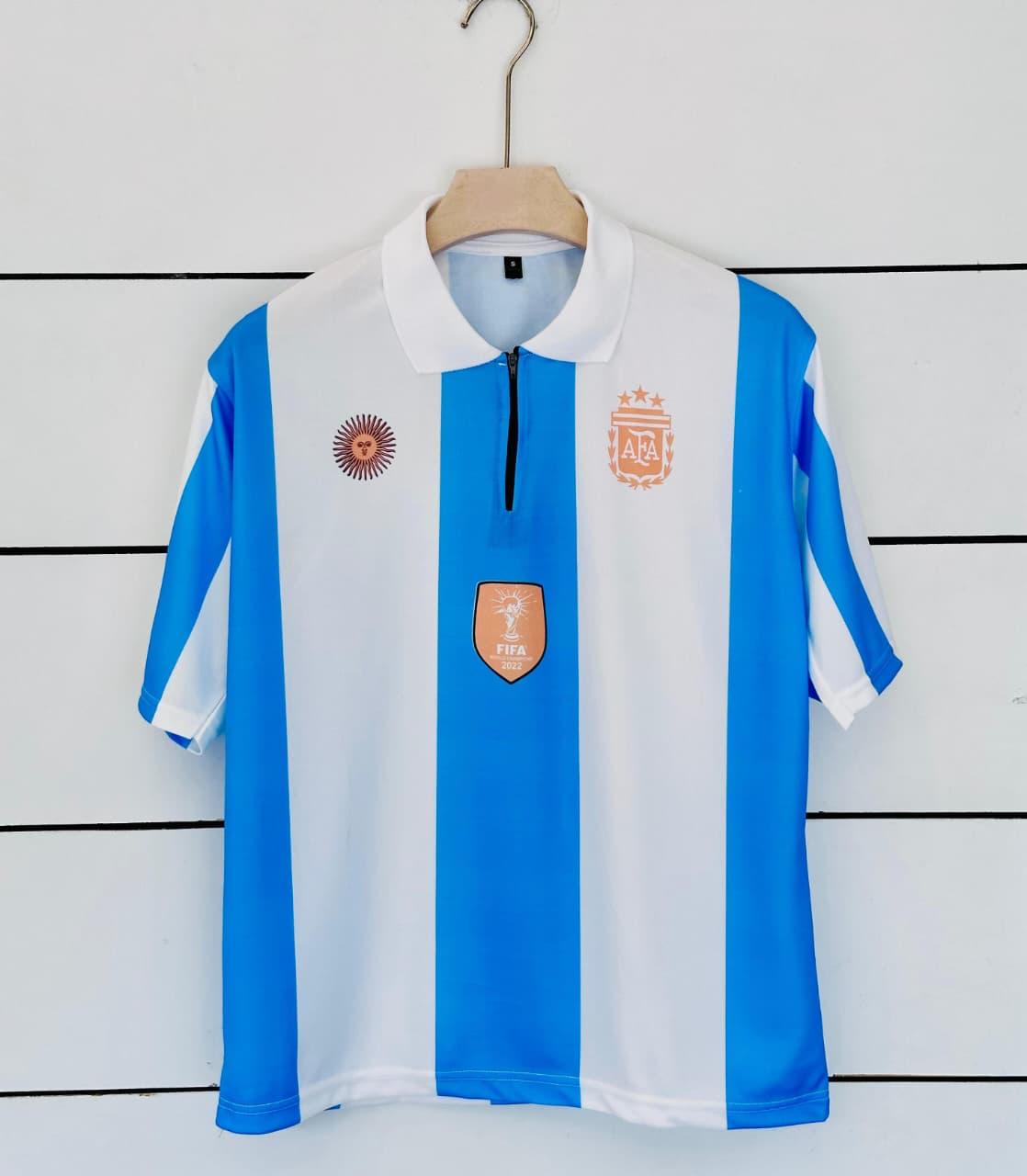 Argentina 2004-2005 Home Kit Five Sleeve Polo at vamstore | Football Jersey India