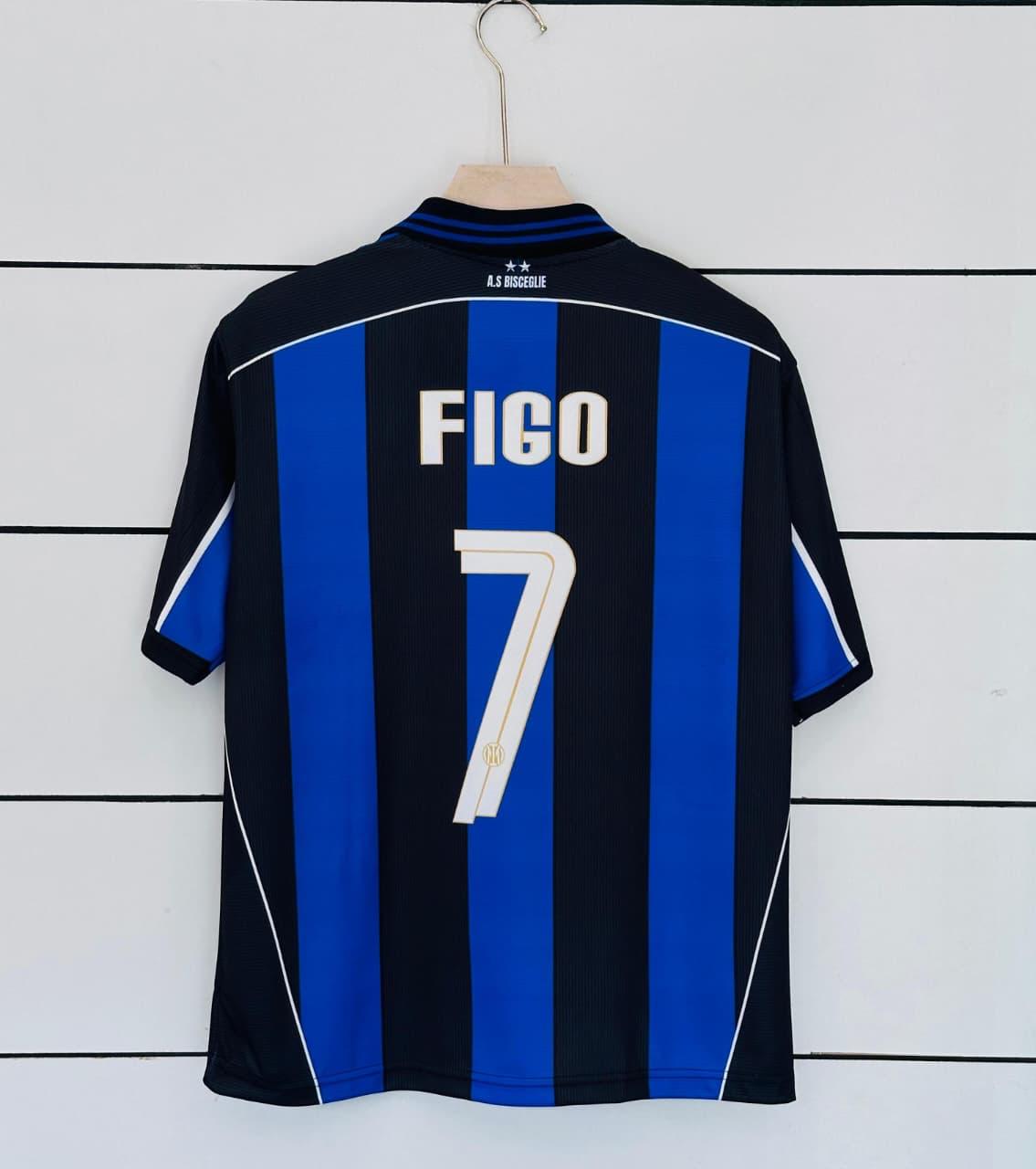 Inter Milan 2004-2005 Home Kit Figo Five Sleeve Polo at vamstore | Football Jersey India