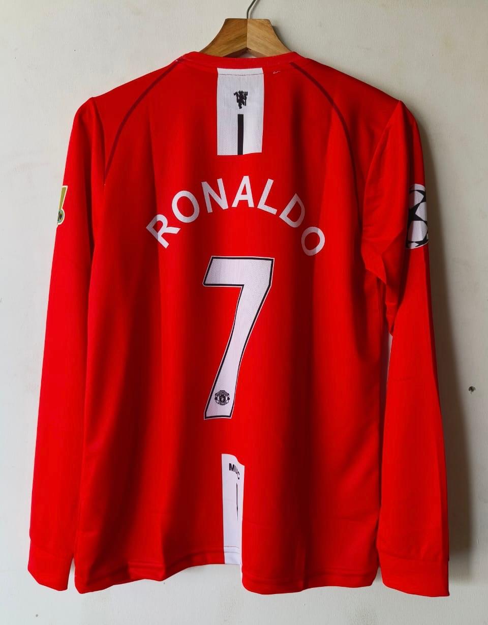 Manchester United 2007 08 Home Kit Ronaldo at vamstore | Full Sleeve Retro