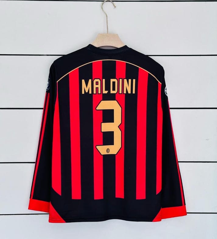 AC Milan 2006 07 Home Kit Maldini at vamstore | Full Sleeve Retro
