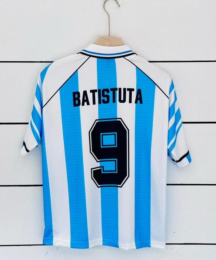 Argentina 1998 World Cup Kit Batistuta at vamstore | Five Sleeve Polo