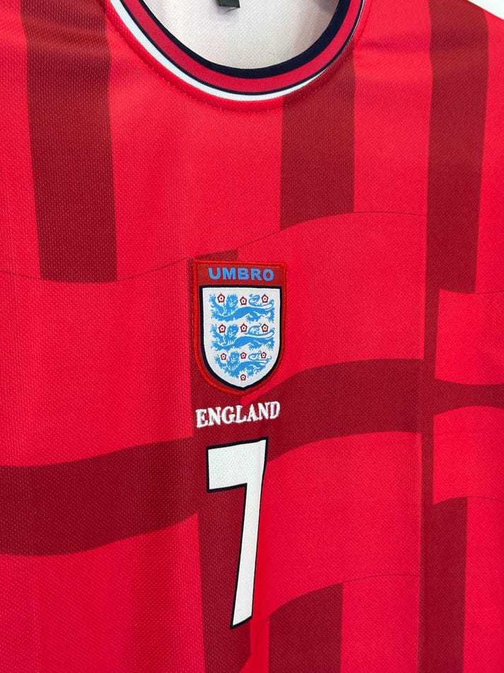 England Away Kit Beckham 7 Vintage Five Sleeve Retro Jersey | vamstore