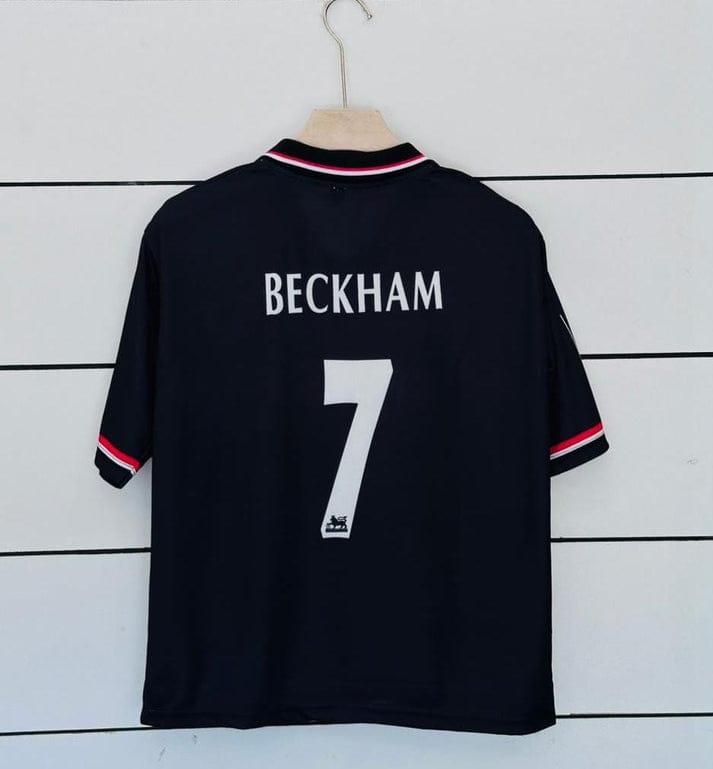 Manchester United 1998 99 Away Kit Beckham 7 Vintage Five Sleeve Retro Jersey | vamstore