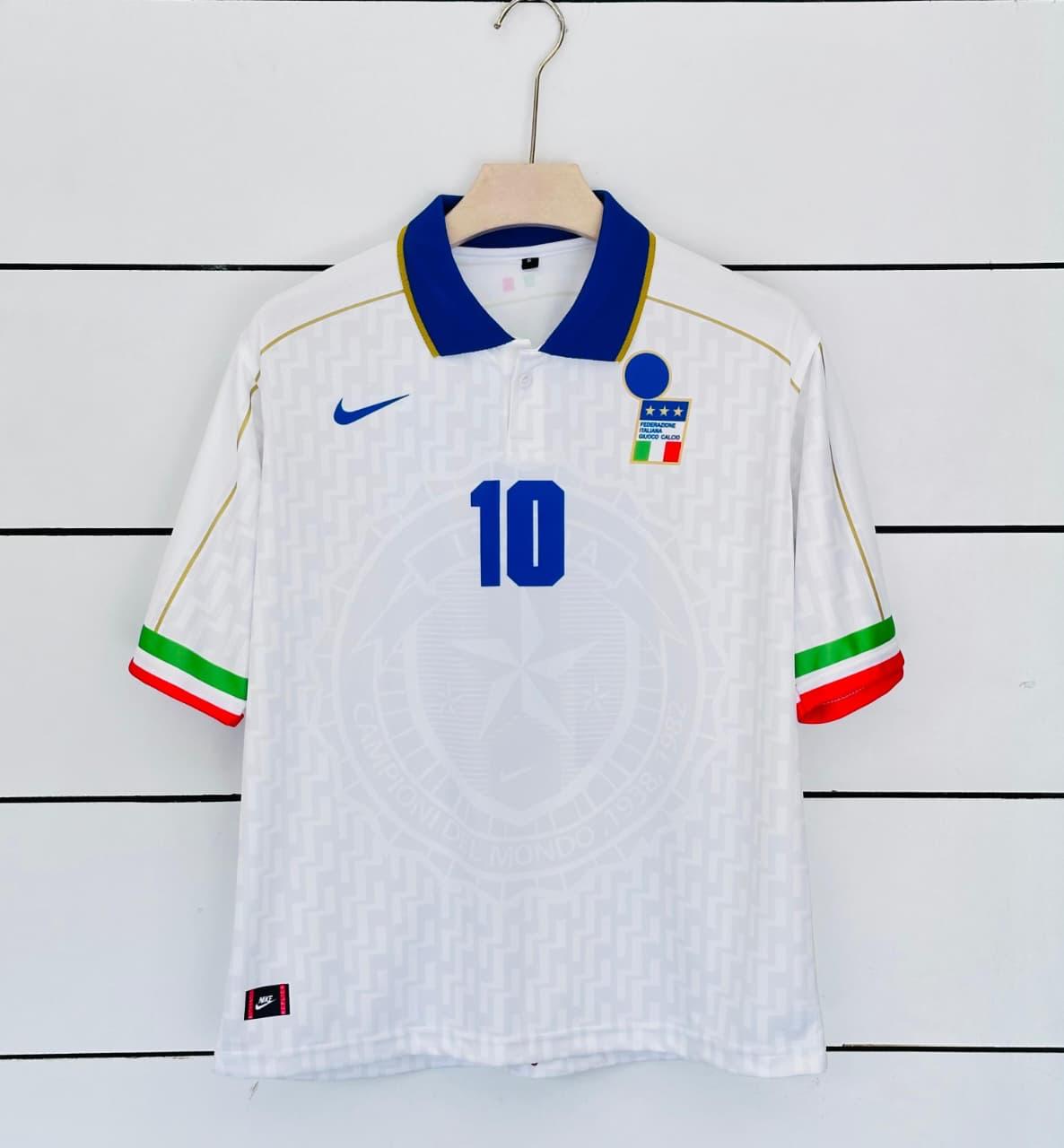 Italy Retro Baggio 10 Jersey Vintage Azzurri Five Sleeve Polo Kit | vamstore