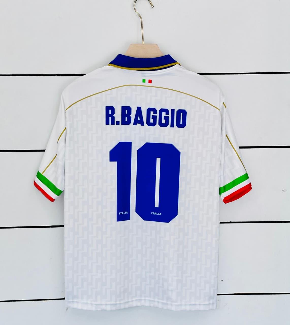 Italy Retro Baggio 10 Jersey Vintage Azzurri Five Sleeve Polo Kit | vamstore