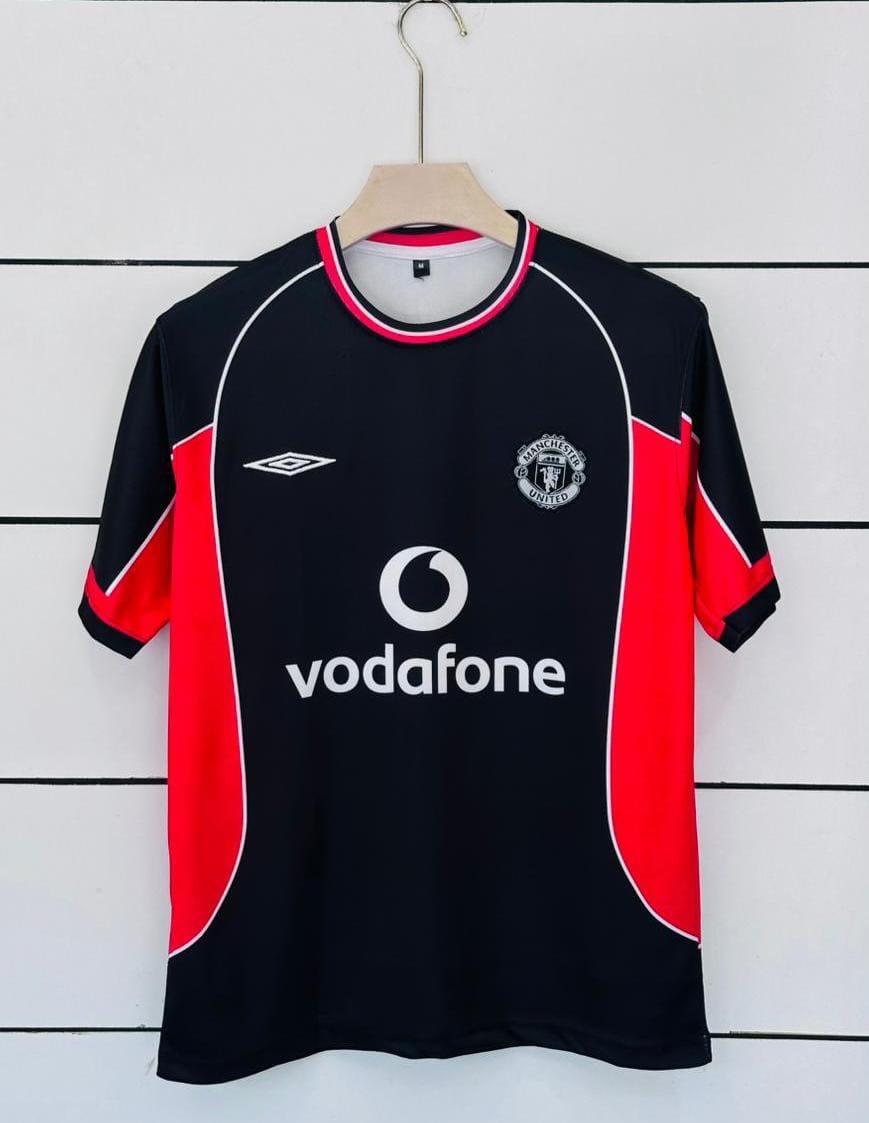 Manchester United Beckham 7 Retro Jersey Vintage 2000s Vodafone Home Five Sleeve Kit | vamstore