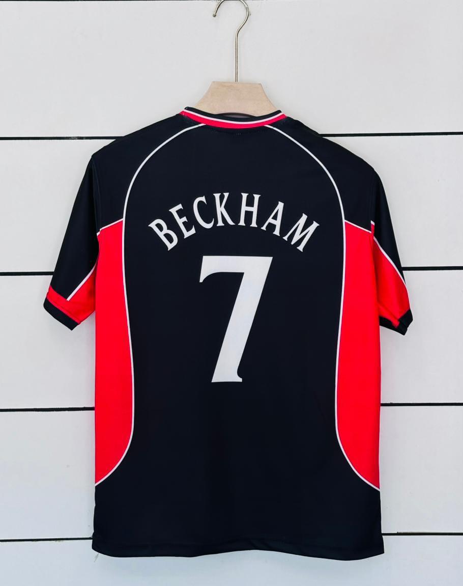 Manchester United Beckham 7 Retro Jersey Vintage 2000s Vodafone Home Five Sleeve Kit | vamstore