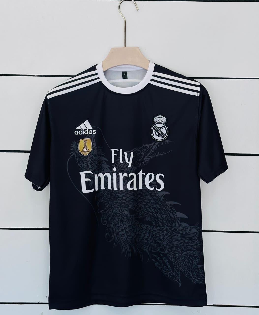 Real Madrid Special Edition Ronaldo Jersey CR7 Black & Gold Half Sleeve Kit | vamstore