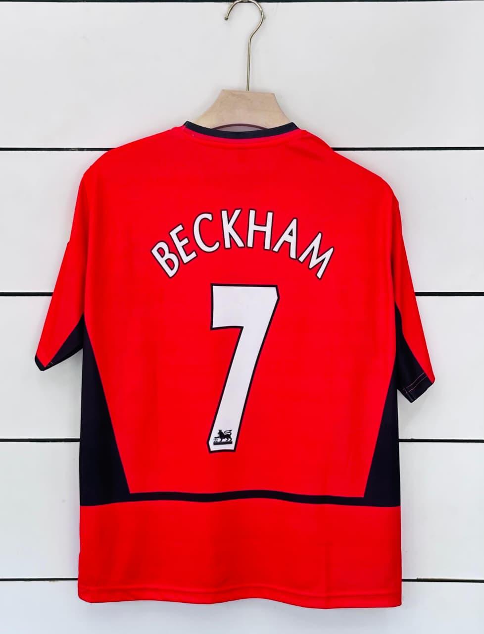 Manchester United Retro Beckham #7 Jersey Vintage 1999 Treble Era Five Sleeve Kit | vamstore