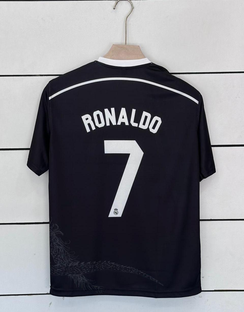 Real Madrid Special Edition Ronaldo Jersey CR7 Black & Gold Half Sleeve Kit | vamstore