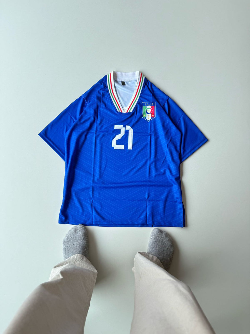 Italy 2006 Home Kit Pirlo 21 Vintage Five Sleeve Retro World Cup Jersey | vamstore