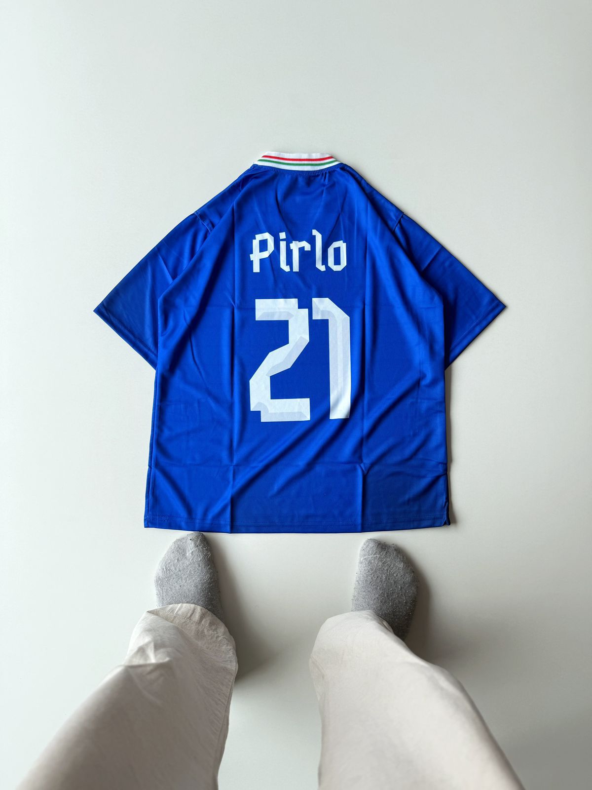 Italy 2006 Home Kit Pirlo 21 Vintage Five Sleeve Retro World Cup Jersey | vamstore