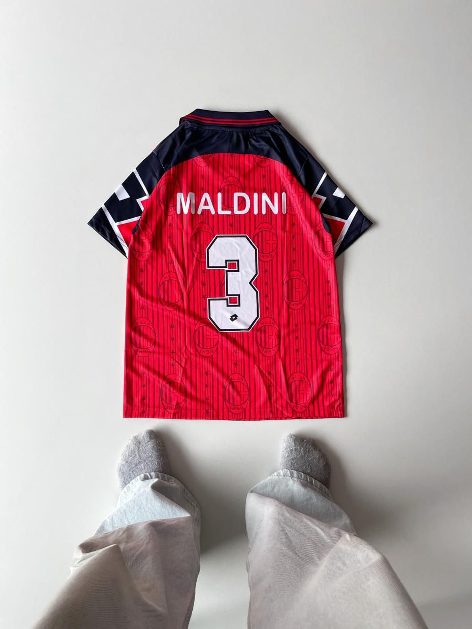 AC Milan 1995 96 Home Kit Maldini at vamstore | Football Jersey India