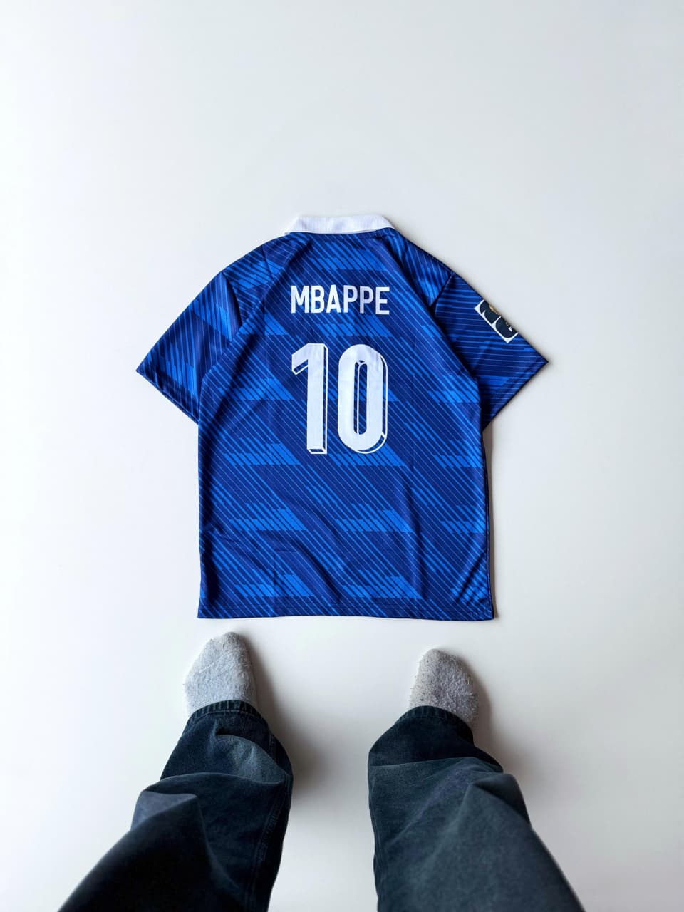 France 2024 Home Kit Mbappe Polo Embroidery at vamstore | Football Jersey India