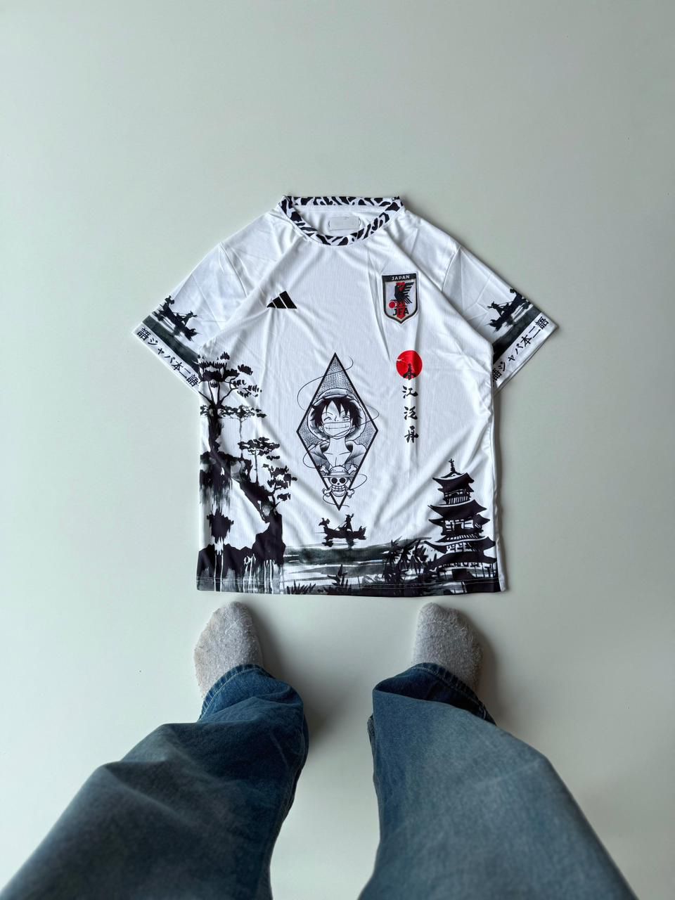 Japan 2024 Special Edition Anime Luffy One Piece Kit Embroidery at vamstore | Football Jersey India