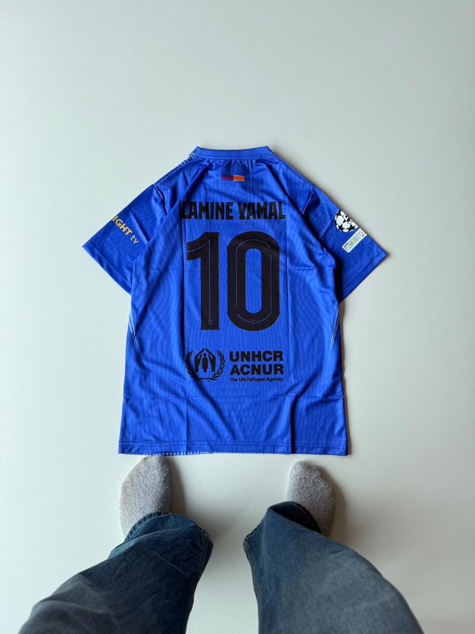 Barcelona 2024 2025 Special Edition Kobe Bryant Tribute Kit Lamine Yamal Embroidery at vamstore | Football Jersey India
