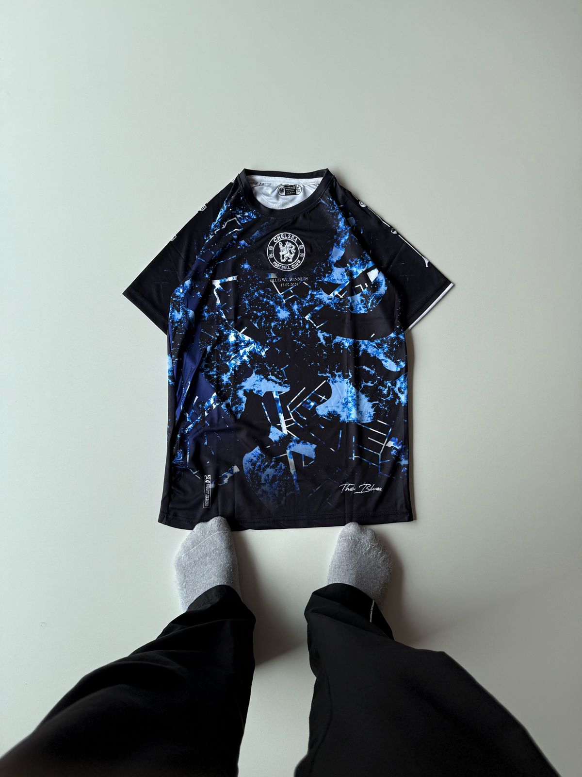 Chelsea 24-25 Special Edition Blue Flame Kit Palmer Embroidery at vamstore | Football Jersey India